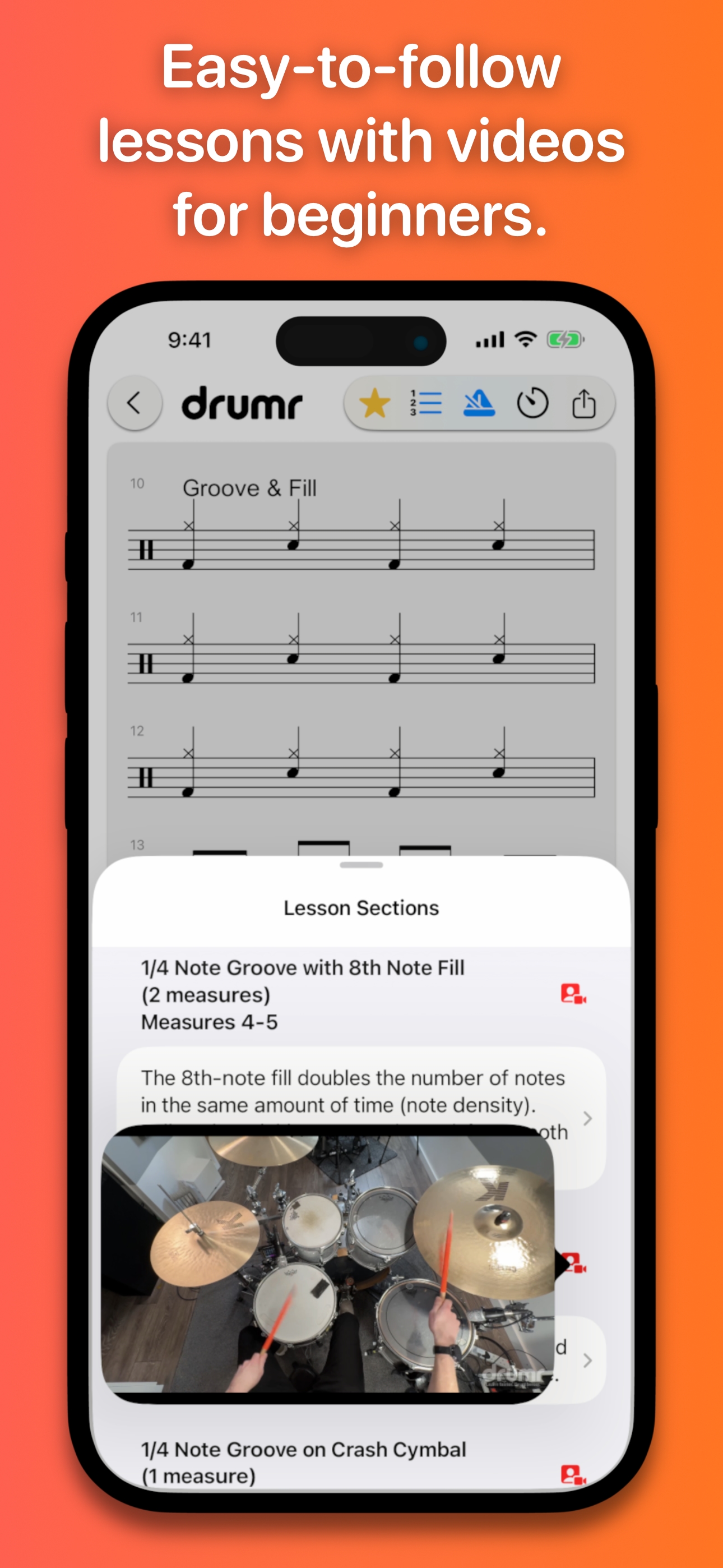 Drumr on iPhone - Tempo control